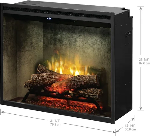 Vista 2 de Dimplex Revillusion® - Caja de combustión integrada de 30 pulgadas (modelo: RBF30WC), 4435/6739/8786 BTU, 120/208/240 voltios, 1300/1975/2575