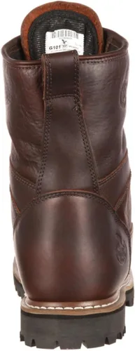 Vista 4 de Botas de trabajo impermeables para hombre Georgia Boot con cordones de punta a punta Marrón (Soggy Brown)