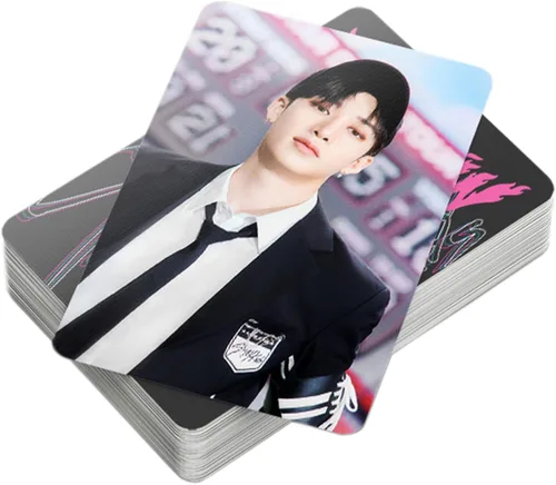 Vista 8 de KPOPBP Stray Kids Fotocards 60 PCS SKZ Rock Star Álbum Tarjetas de Fotos con 32 PCS Calcomanías Regalo Kpop Tarjetas Lomo Mercancía para Niños