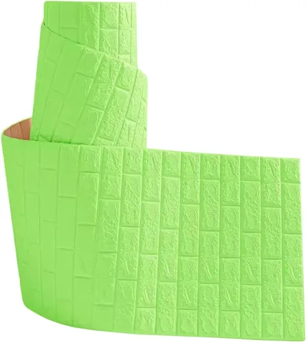 Vista 9 de SOVORM Paneles de pared de ladrillo de 32.8 ft, papel tapiz de espuma 3D blanco para despegar y pegar para dormitorio, sala de estar y decoración