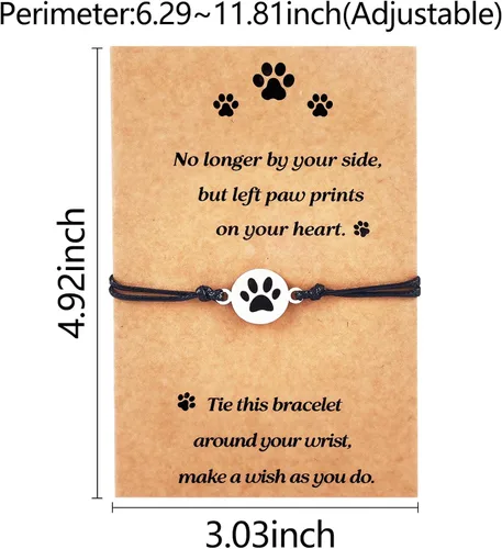 Vista 41 de PLwelth Pulseras de perro de cachorro para mujeres y hombres, regalos conmemorativos para amantes de las mascotas, regalos de amistad para ella, sus