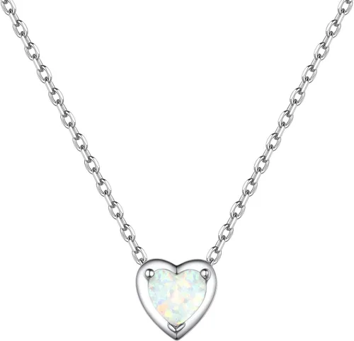 Vista 31 de ChicSilver Birthstone Necklace for Women 925 Sterling Silver Stone Necklace 925 Sterling Silver, Hypoallergenic for Sensitive Skin, 12-Months Zafiro