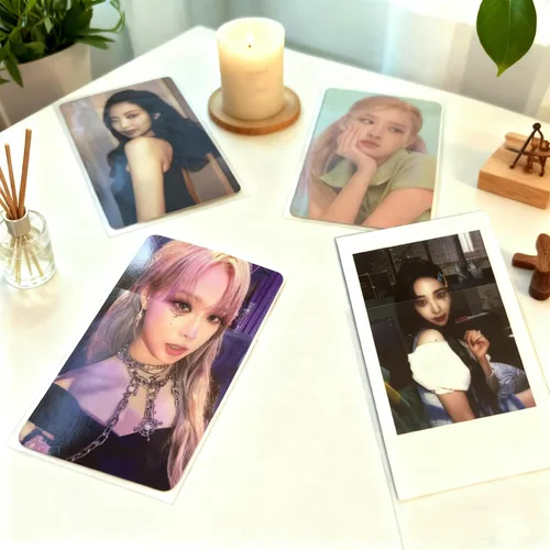 Vista 5 de 300 piezas de fundas para tarjetas fotográficas Kpop, fundas para tarjetas PVC y libres de ácido para tarjetas de intercambio estándar Kpop