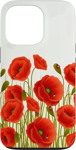 Vista 9 de iPhone 13 Rojo Amapolas Flores En Un Campo Caso