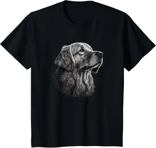 Vista 79 de Camiseta divertida Golden Retriever, Negro