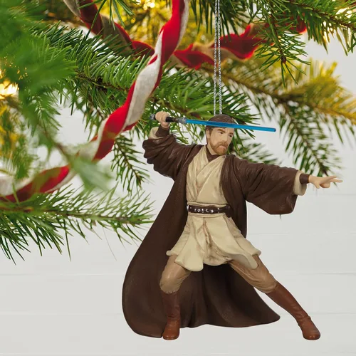 Vista 6 de Hallmark Keepsake Plástico, adorno navideño 2022, Star Wars: La venganza de los Sith OBI-Wan Kenobi