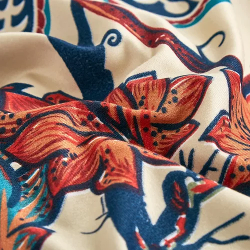 Vista 7 de Chezmoi Collection Azura Juego de Edredón Floral de 2 Piezas Tamaño Individual - Juego de Ropa de Cama de Microfibra Estampada Ligera Multicolor