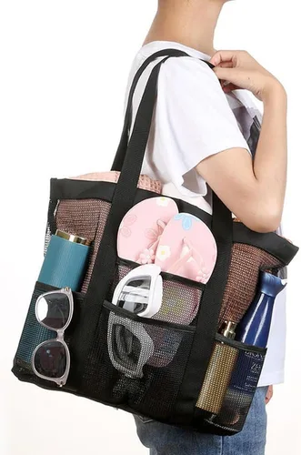 Vista 6 de Bolso de viaje para la playa con zíper, para mujer, plegable, impermeable, para la noche