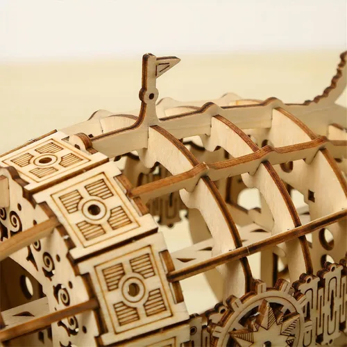 Vista 6 de Rompecabezas de madera 3D en kits de modelos de dirigibles, acertijos cerebrales y rompecabezas para Navidad/Cumpleaños, regalos para adultos