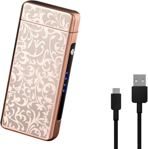 Vista 17 de SKRFIRE Encendedor eléctrico resistente al viento recargable – Diseño de arco de plasma, carga USB, linterna multimodo e indicador de batería