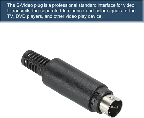 Vista 5 de PATIKIL S-Video DIN - Mini enchufe macho de 3 pines para TV, reproductor de DVD, paquete de 2