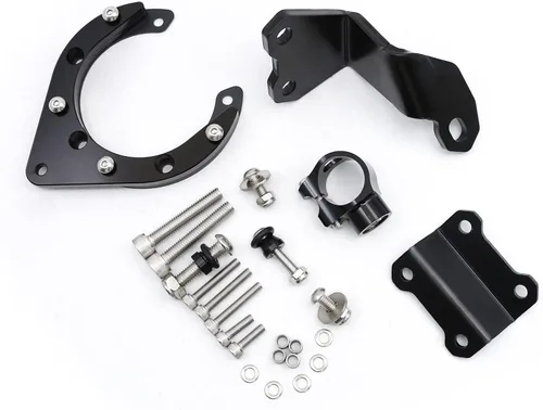 Vista 3 de PROCNC - Kit de soporte de montaje estabilizador de aluminio para motocicleta CNC para Yamaha MT07 FZ07 2020 2021 2022 2023 (negro + negro)