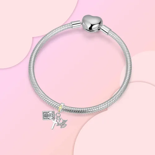 Vista 292 de Dije de girasol con diseño de estrella y luna y elefante para pulsera, collar de plata de ley 925, dijes de corazón de amor para mujer, regalo