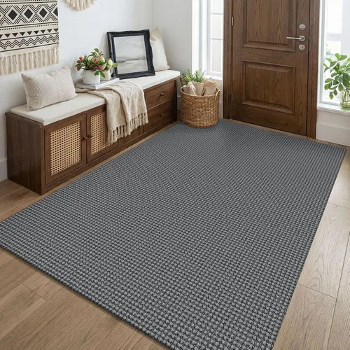 Vista 117 de KOZYFLY - Tapete para puerta de interior, lavable, pequeña, antideslizante, con respaldo de goma, felpudo de algodón para el hogar, color negro