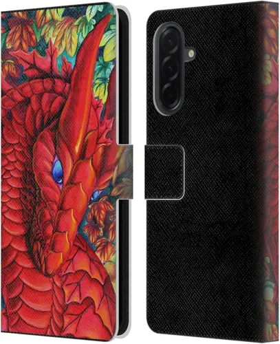 Vista 269 de Head Case Designs Officially Licensed Carla Morrow Galactic Entrancement Dragons Leather Wallet Case Compatible with Samsung Galaxy A07 4G