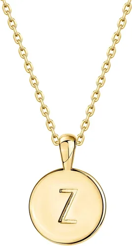 Vista 32 de PAVOI - Collar con dije de letra inicial chapado en oro de 14 quilates para mujer Collar con inicial alfabética de oro