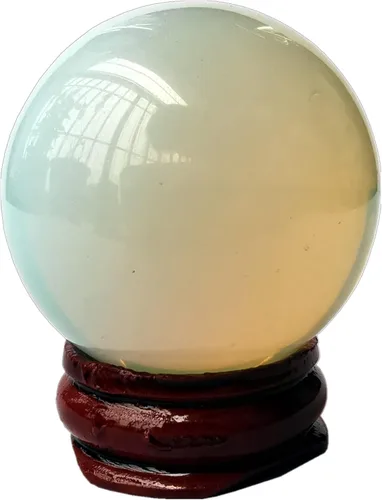 Vista 29 de Escultura de esfera de adivinación de cristal curativo de labradorita negra de 1.575 pulgadas, bola de piedras preciosas, colección decorativa