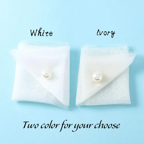 Vista 2 de Unicra - Velo de novia, 2 niveles, corto, para novia, con borde de lazo y peine, accesorios de velo suaves para novias (blanco, 25.633.5 pulgadas)