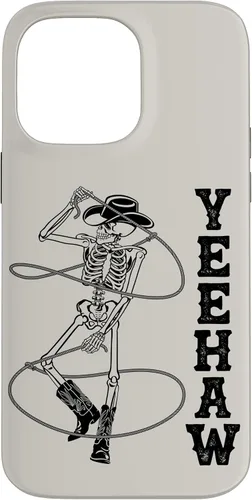 Vista 21 de Western Cowboy Skeleton Yeehaw Rodeo Southern Country Music Case for iPhone 17