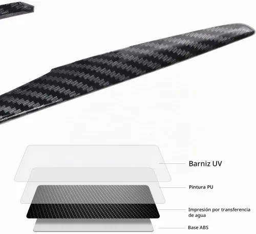 Vista 4 de Thenice Moldes de maletero de cambio de marchas CVT para Honda Civic 2016 Fibra de carbono