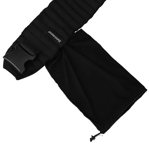 Vista 7 de Bebamour Portabebés de punto, acogedor y ligero para recién nacidos a niños pequeños, portabebés ergonómico con capucha para la cabeza (negro)