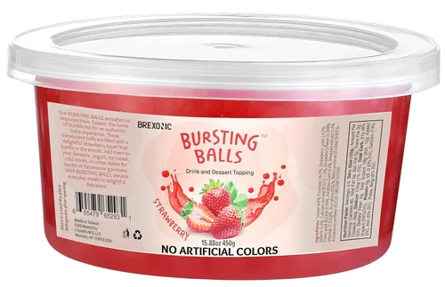 Vista 16 de Perlas Boba de fruta de la pasión, bolas de té explosivas, bebida y cobertura de postre, perlas de tapioca de burbujas de maracuyá para té