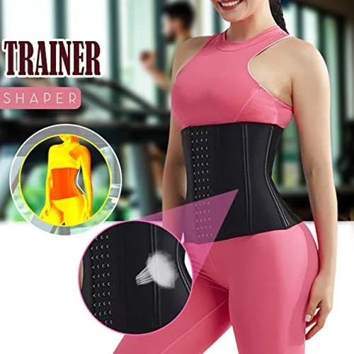 Vista 4 de FeelinGirl Latex Waist Trainer for Women Tummy Control Shapewear Waist Cincher Hourglass Body Shaper Workout 25-Steel Bones