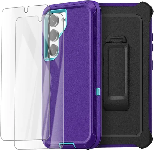 Vista 15 de AICase Funda para Samsung Galaxy S23 (6.1 pulgadas) con protector de pantalla, protección resistente de servicio pesado contra caídas, cuerpo