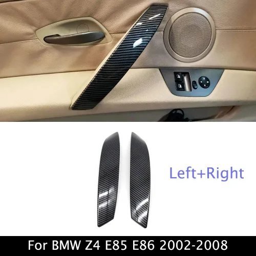 Vista 3 de Cubierta de Tirador de Puerta Interior Juego de Repuesto de Moldura de Manija Izquierda Derecha Compatible con BMW Z4 E85 E86 2002 2003 2004 2005