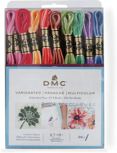 Vista 8 de DMC, 117F25-pc36, hilos para bordado de variedad de colores, paquete de 36 madejas de 8,7 yardas cada una