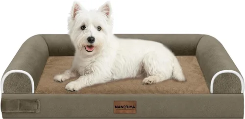 Vista 49 de NANUYA - Cama ortopédica para perros de tamaño mediano/grande, lavable: Camas con almohada para perros de tamaño mediano/grande, sofá de espuma
