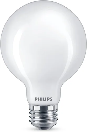 Vista 2 de PHILIPS LED Paquete de 2 Bombillas de Luz G25 de 60W de Ultra Definición Luz de Día (5000K) 500 Lúmenes (5W = 60W) Regulables Esmeriladas Sin