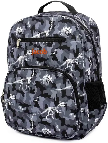 Vista 4 de DIBSIES - Mochila personalizada de la colección Adventure (dinosaurio camuflado)