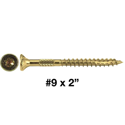 Vista 91 de 8 x 1 revestimiento exterior recubierto de bronce, tornillo de madera multiusos compatible con ACQ, cabeza plana Torx/Star Drive de 1 libra, 288