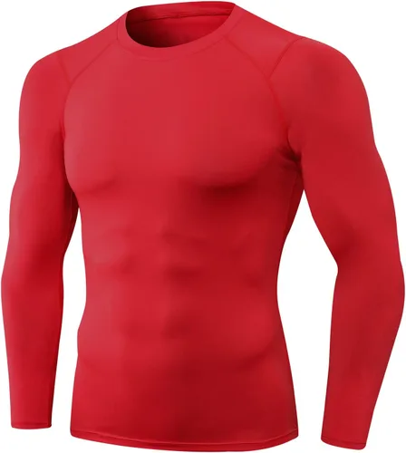 Vista 12 de SPVISE Compression Shirt Men Long Sleeve Workout Gym Shirts Baselayer Top Negro