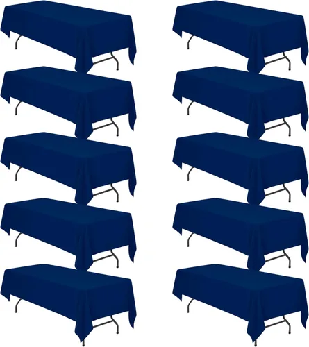 Vista 176 de BRILLMAX - Manteles para mesa rectangular de 6 pies, tela de lino de poliéster, lavable, para boda, recepción, banquete, fiesta de cumpleaños, 60 x