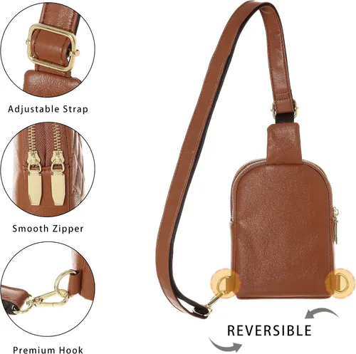 Vista 4 de INICAT Riñoneras para mujer, riñoneras de moda, bolsa pequeña con correa ajustable para viajes y deportes