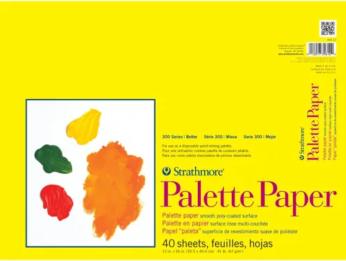 Vista 3 de Strathmore 300 Series - Paquete de papel para paleta, encuadernado con cinta, 9 x 12 pulgadas, 40 hojas (41lb/67g) - Papel de artista para adultos