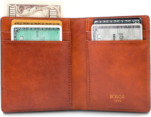 Vista 5 de Bosca - Cartera de piel italiana con cierre magnético para hombre