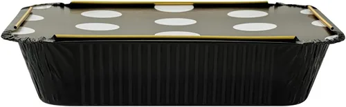 Vista 10 de Restaurantware Contenedores desechables de 16 onzas para llevar, 50 recipientes rectangulares para alimentos, con tapas de lunares, contenedores