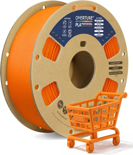 Vista 17 de Overture PLA Plus (PLA+) Filamento de 1/16 pulgadas, dureza mejorada con rollo PLA, con superficie de construcción 3D de 7.87 × 7.87 pulgadas, PLA