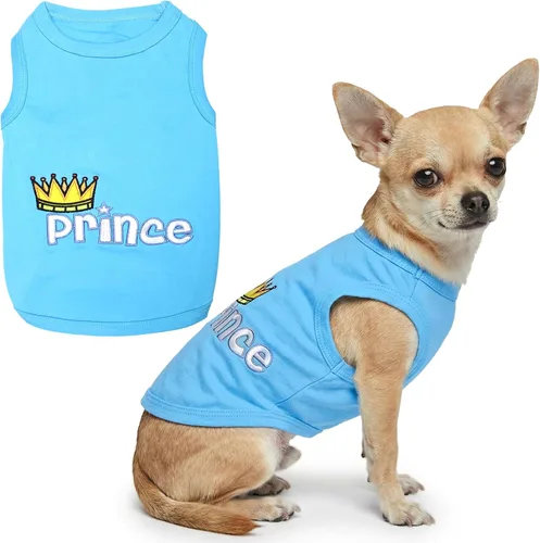Vista 29 de Camiseta para perro Parisian Pet con palabras bordadas "Es mi cumpleaños" - Camiseta sin mangas para cumpleaños de perro - Chaleco ligero