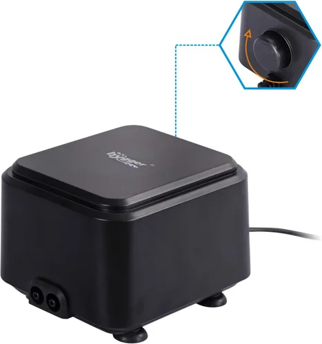 Vista 8 de hygger Bomba de aire silenciosa para acuario <30dB, bomba ajustable de tanque de peces de oxígeno de bajo decibelio, 2 salidas de aire, bomba