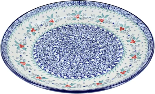 Vista 29 de Cerámica pulida de rosa azul – Plato de cena Athena marrón – 10.5 pulgadas de diámetro – Ideal para comidas diarias, comidas informales o como