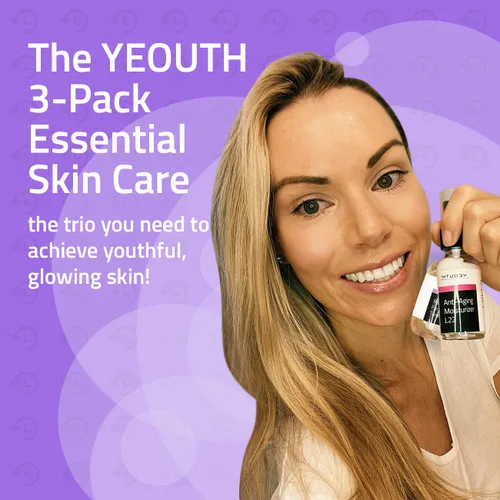 Vista 5 de YEOUTH Set de cuidado de la piel: suero de ácido hialurónico con vitamina C, tónico facial, hidratante facial, kit de cuidado de la piel