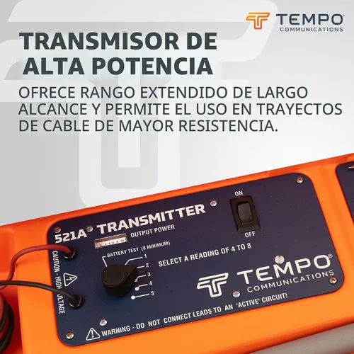 Vista 2 de TEMPO Communications 521A Herramienta Localizadora de Válvulas de Aspersores de Riego Trazador de Cables de Riego, Localizador de Cables