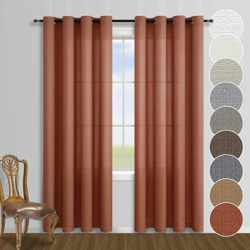 Vista 23 de KOUFALL - Cortinas transparentes con aspecto de lino