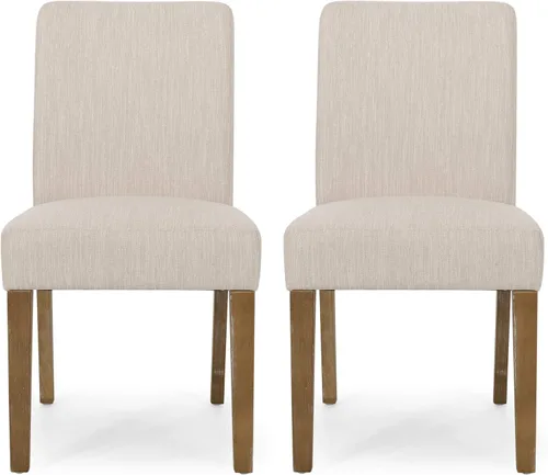 Vista 16 de Christopher Knight Home Boling - Silla de comedor tapizada contemporánea (juego de 2), gris claro + marrón oscuro