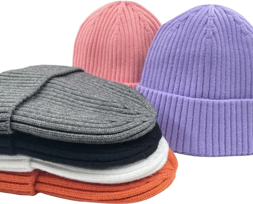 Vista 4 de CYNROFVEN Gorros de punto para hombres y mujeres, con forro polar para invierno, cálidos gorros de punto con puños para exteriores y uso diario