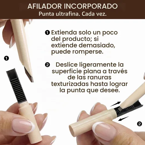 Vista 5 de FOCALLURE Microblading - Lápiz de cejas – Punta ultrafina de 0.004 in para trazos naturales similares al cabello, impermeable y a prueba de manchas